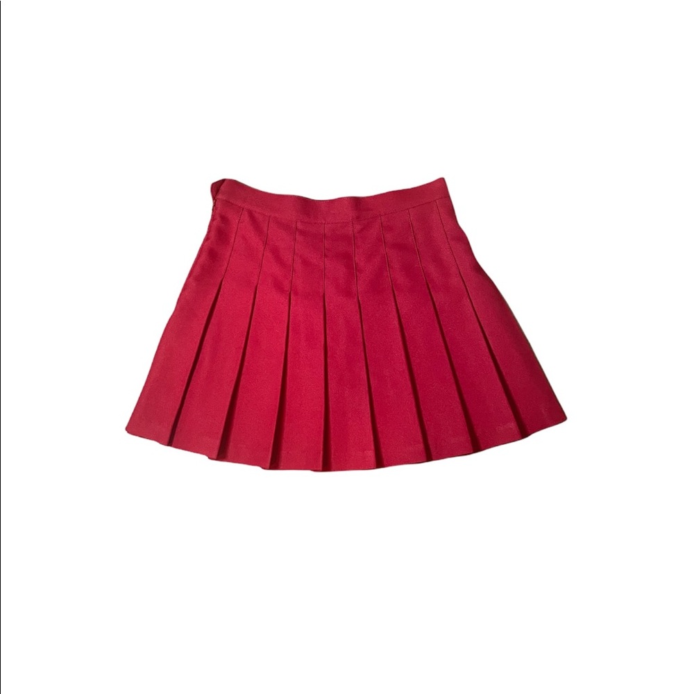 ‼️DO NOT BUY!! ITEM SOLD! CHERRY RED AMERICAN APPAREL TENNIS SKIRT - Picture 2 of 4